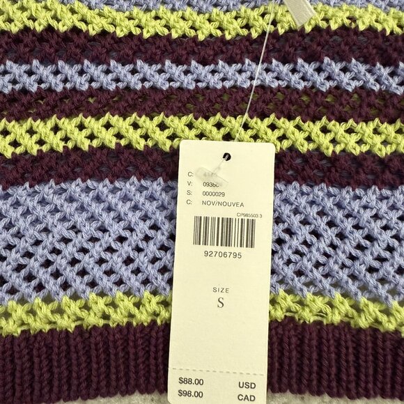 NWT By Anthropologie Striped Knit Top in S - Picture 7 of 7
